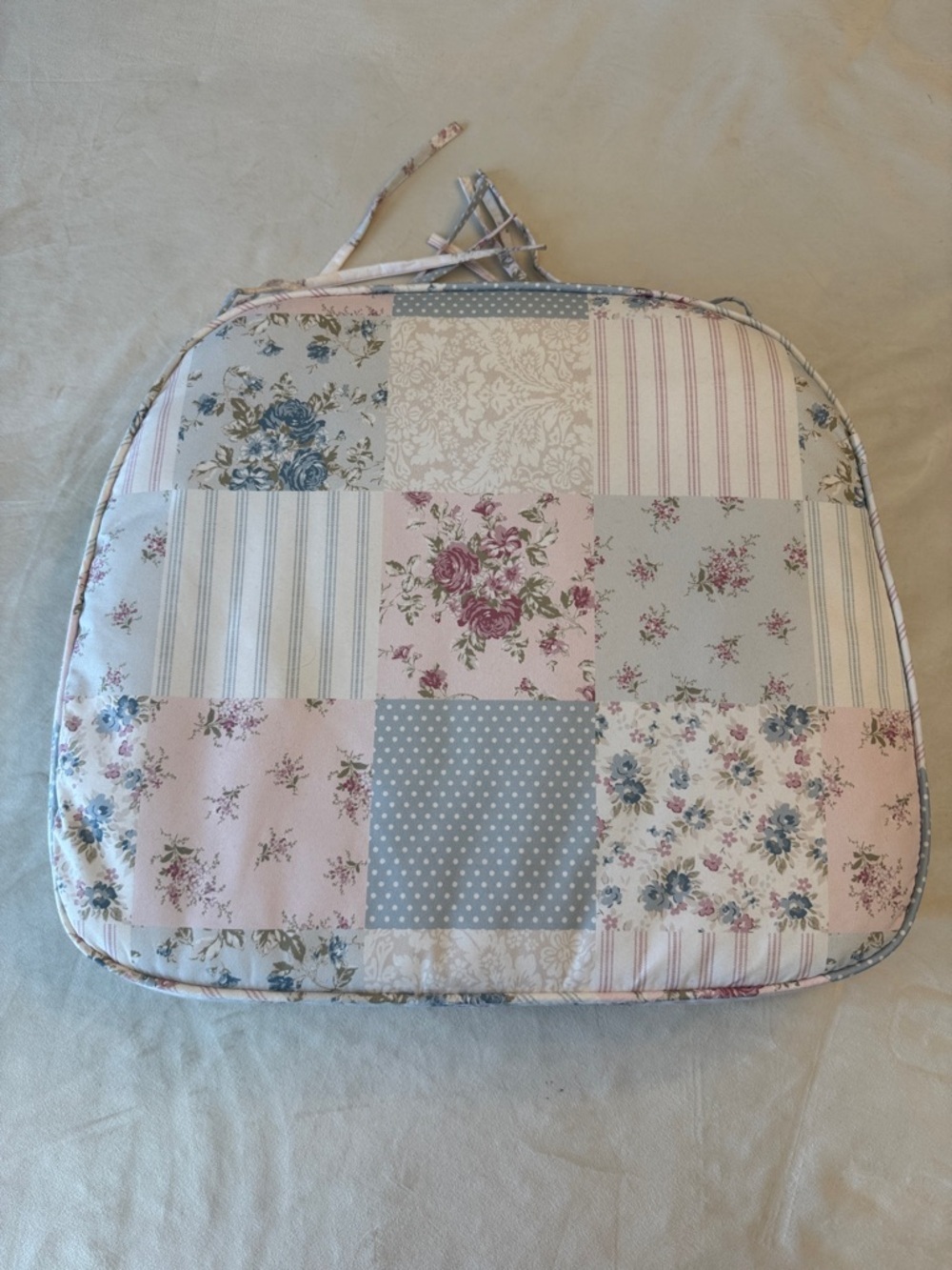 Shabby Chic Patchwork Floral Chair/Stool Cushions, set of 2